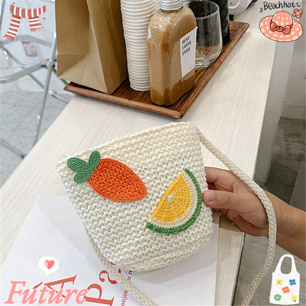 FUTURE Túi Xách Đeo Vai Hoạ Tiết Hoa Và Thỏ Dễ Thương Xinh Xắn