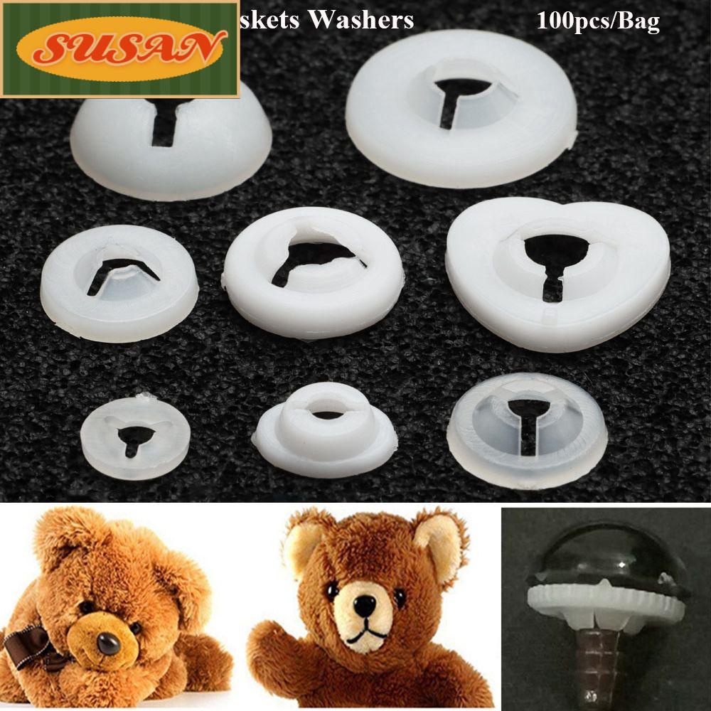 SUSANS Túi 100 Vòng Đệm 8 Kích Cỡ Cho Búp Bê