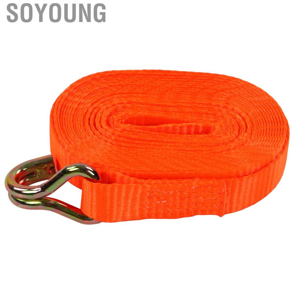 Soyoung Lashing Strap Ratchet Tie Down UV Proof Tear Resistant for Truck Trailer