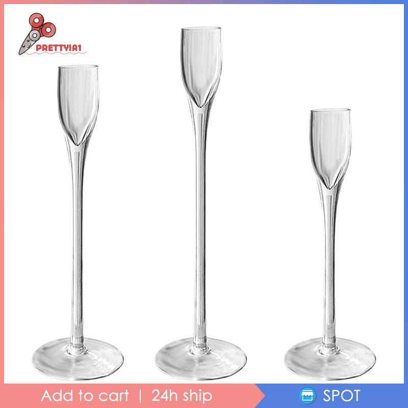 Bộ 3 Cây Nến Thủy Tinh Dùng Trang Trí Nhà Cửa Dịp Năm Mới