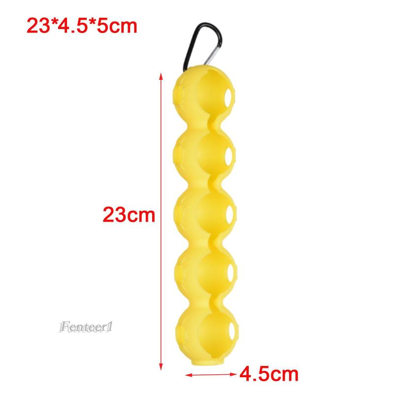 Túi Đựng 5 Quả Bóng Golf Bằng Silicone Kèm Kẹp Giữ Tiện Dụng