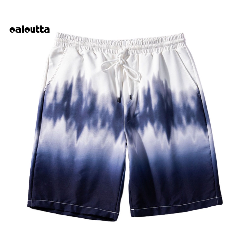 [calcutta] Quần Short Dây Rút Lưng Thun Dáng Rộng In Chữ Thoải Mái Dùng Khi Chơi Thể Thao Bóng Rổ / Đi Biển