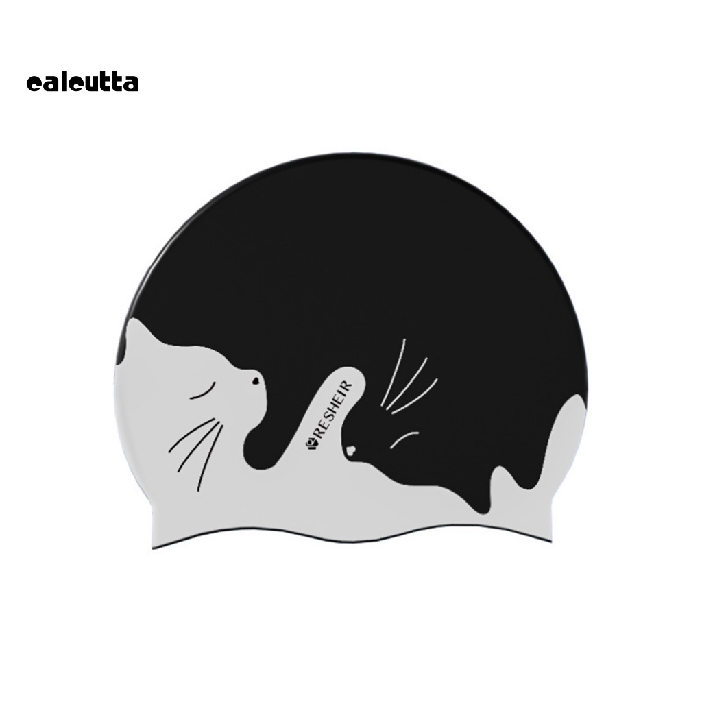 Mũ Bơi Silicon Chống Thấm Nước Họa Tiết Hoạt Hình Bảo Vệ Tai Cho Bé