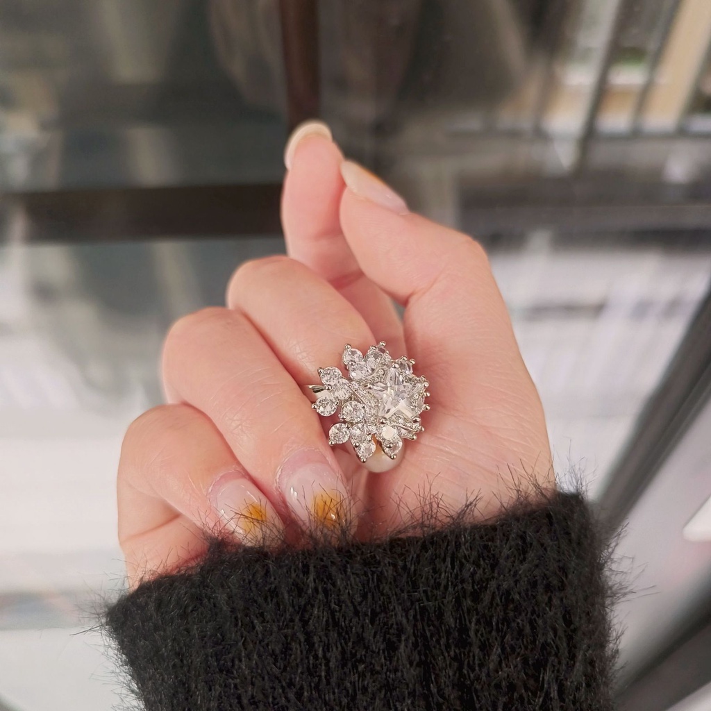 Nhẫn Hở Hình Cây Thông Giáng Sinh Chất Lượng Cao Cho Nữ