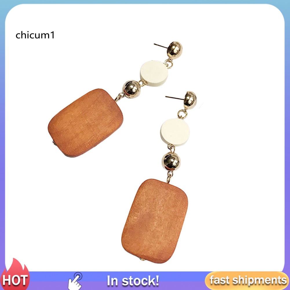 Khuyên Tai Nữ Bằng Gỗ Thời Trang Cổ Điển