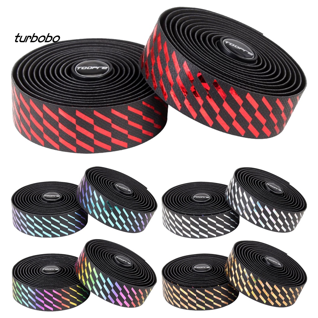 1 Bộ Băng Quấn Tay Lái Xe Đạp Bằng Da Giả EVA Chống Trượt Màu Gradient