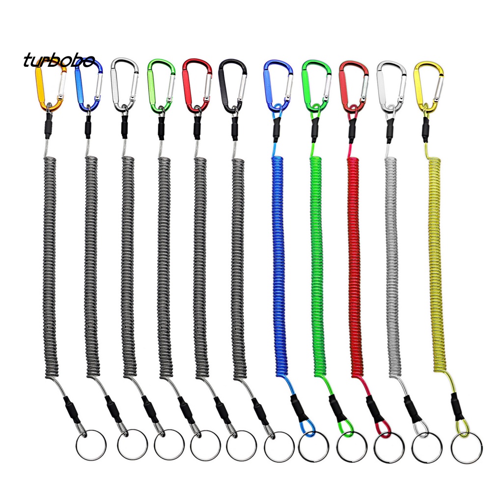 Turbobo Dây Lò Xo Chống Trộm Có Móc Khóa An Toàn Cho Hoạt Động Ngoài Trời
