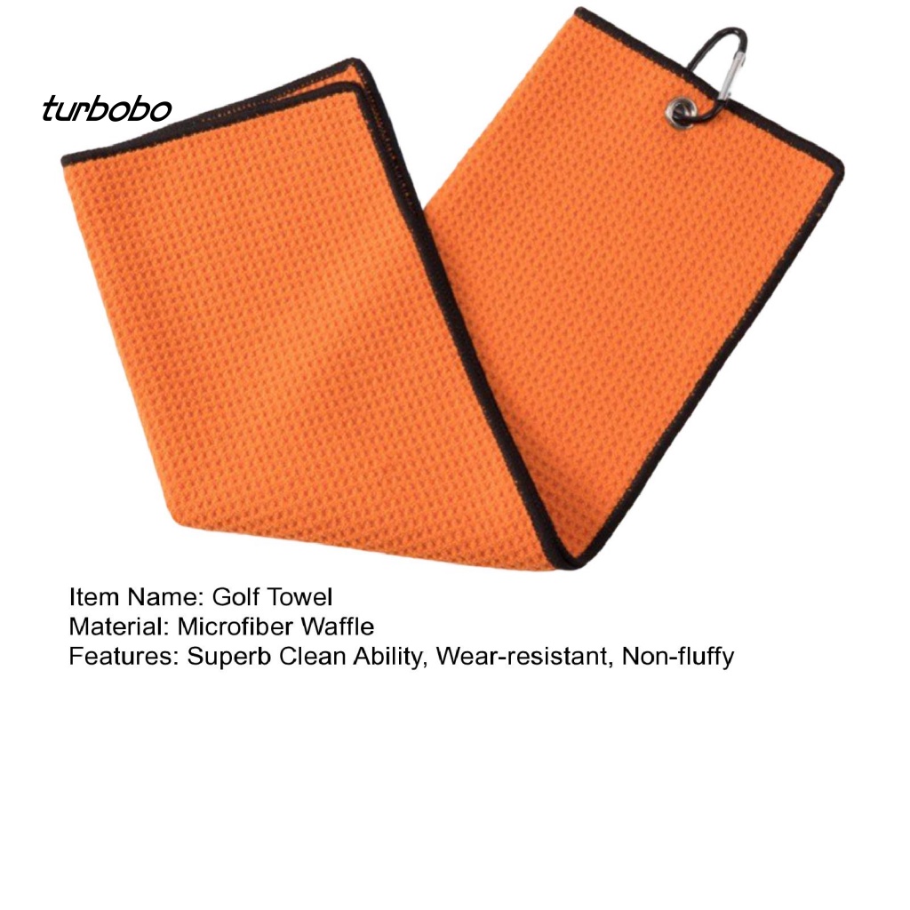 Khăn Lau Gậy Đánh Golf Bằng Sợi Microfiber Thấm Hút Mồ Hôi Siêu Sạch Không Lông Có Kẹp Hiệu Quả Nhanh Khô Họa Tiết Waffle