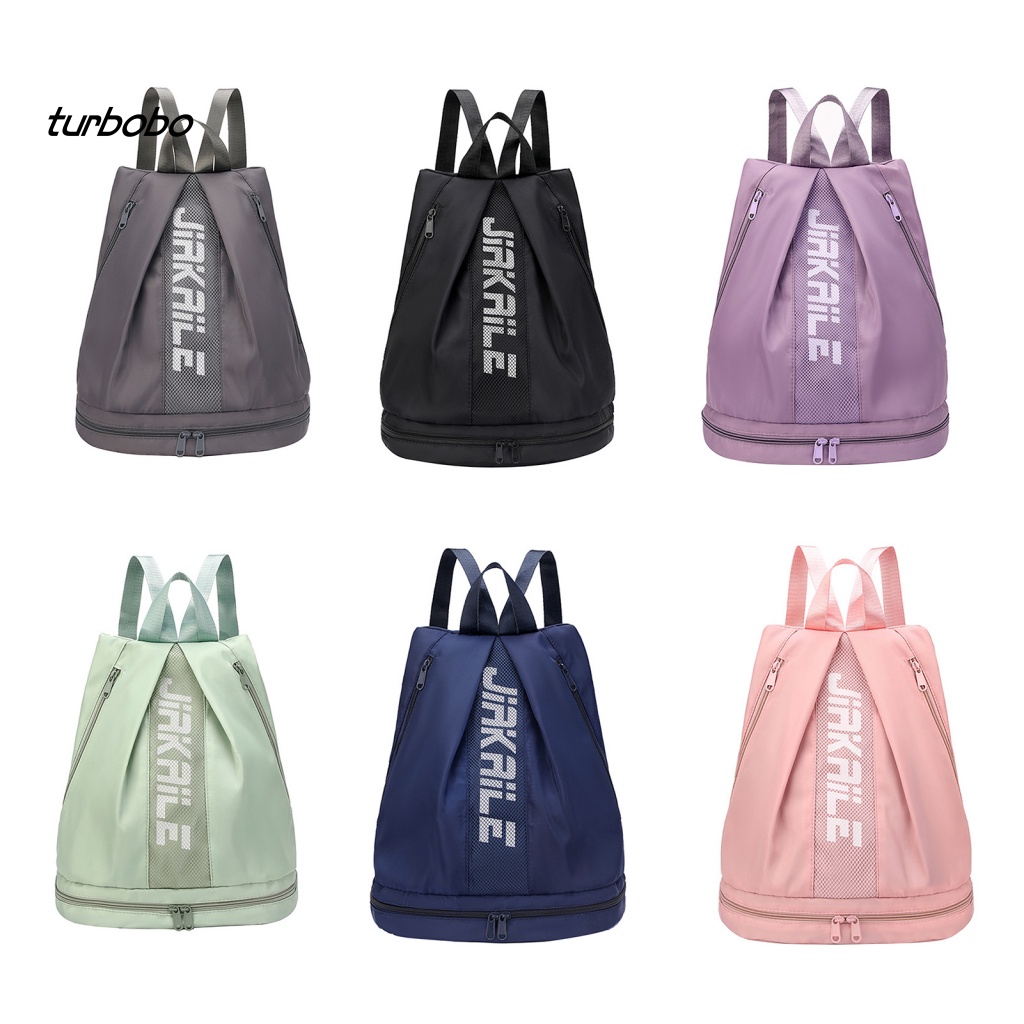 Turbobo Ba Lô Thể Thao Có Ngăn Đựng Giày Với Dây Khóa Kéo Sức Chứa Lớn Có Thể Điều Chỉnh Cho Nữ