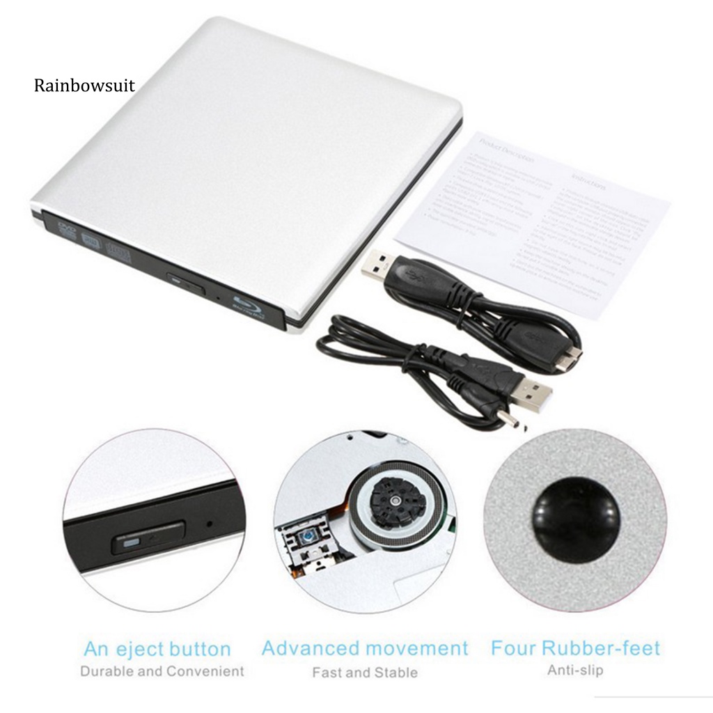 Ổn Định Đầu Đọc Đĩa DVD ROM CD-RW Tốc Độ Cao Không Ồn Kết Nối Usb 30 Cho Laptop