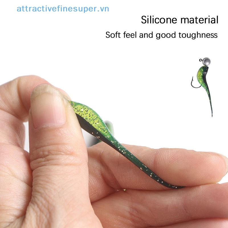 Set 10 Mồi Giả Nhử Cá Mềm Mini 0.75g 5cm Có Móc Câu