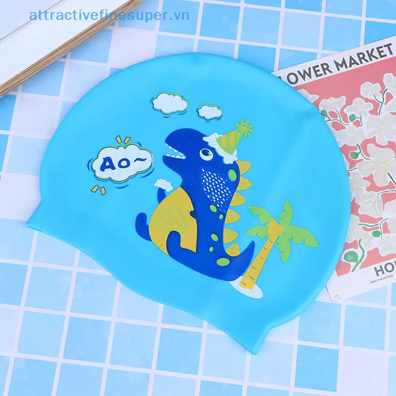 1 Chiếc Mũ Bơi Chất Liệu Silicone Co Giãn Chống Thấm Nước Cho Bé