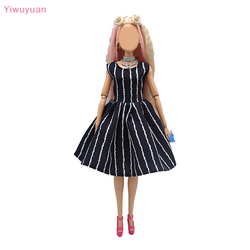 < Yiwuyuan > Đầm Búp Bê Kẻ Sọc Thời Trang Nhiều Kiểu Dáng Sáng Tạo Và Thiết Thực 29cm