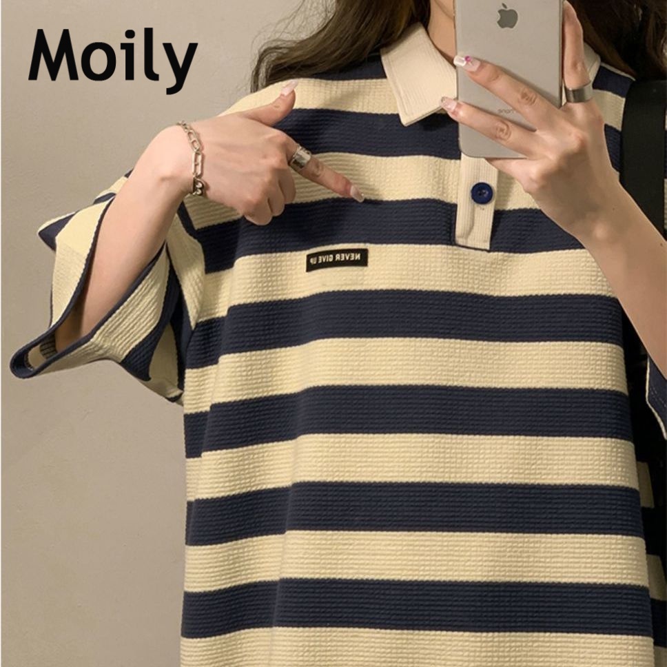 Moily thun áo áo polo  nữ Thời trang hàn quốc A29J14H