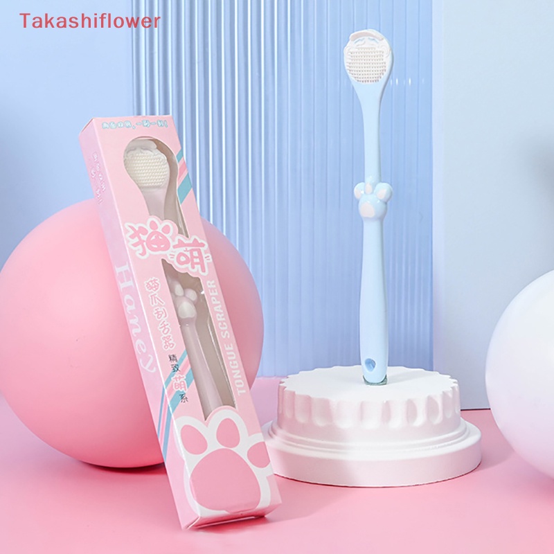 [TakashiflowerV] Bàn Chải Làm Sạch Lưỡi Hình Chân Mèo Làm Sạch Bề Mặt Thoáng Khí Tốt Cho Sức Khỏe