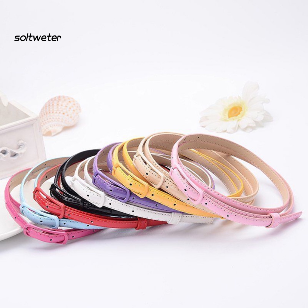 Thắt Lưng Giả Da Bản Nhỏ Điều Chỉnh Được Thời Trang Cho Nữ