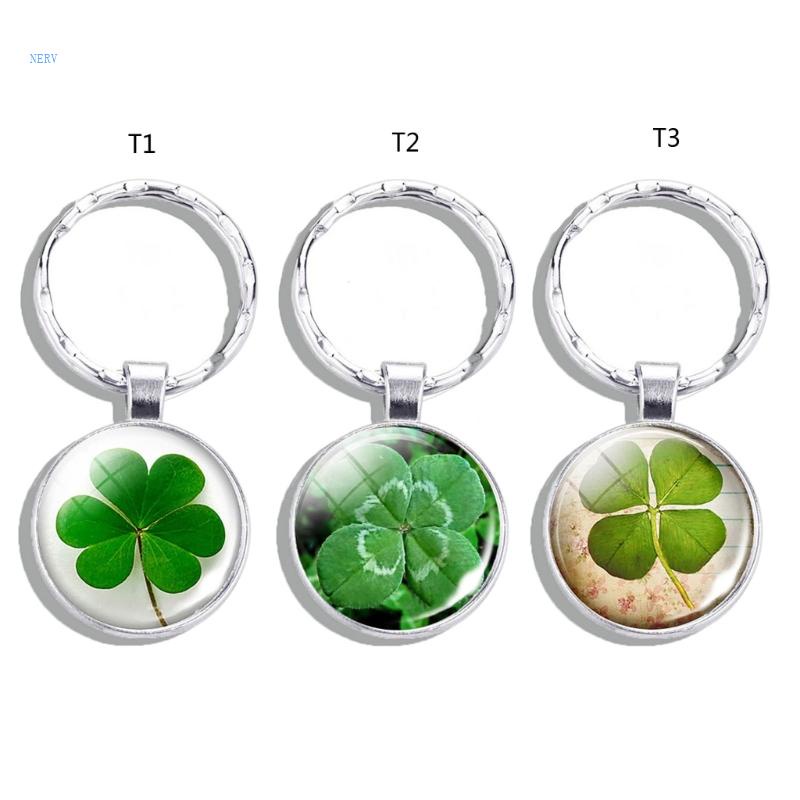 Móc Khóa Cỏ Ba Lá Trang Trí Túi Xách