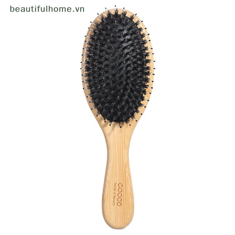 1 Lược Chải Tóc Chống Tĩnh Điện Tay Cầm Bằng Tre Tự Nhiên