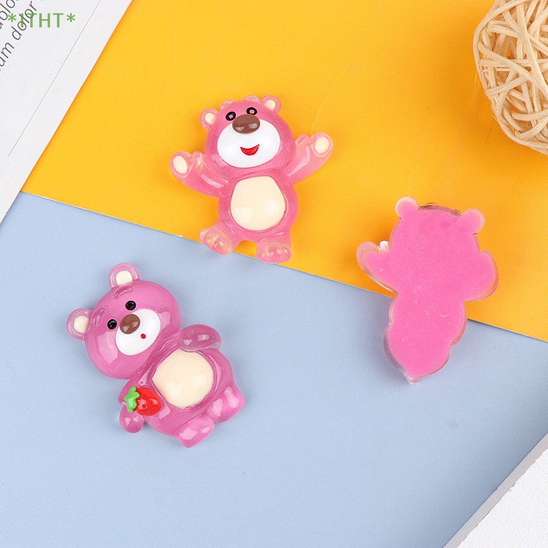 Phụ Kiện Trang Trí Điện Thoại Trong Suốt Hình Chú Gấu Bằng Resin DIY Mới