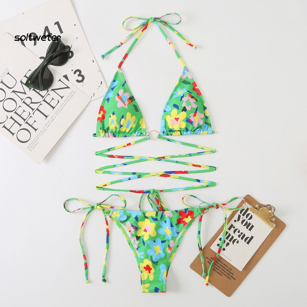 Bộ Đồ Bơi Bikini Lưng Cao Có Đệm Nâng Ngực In Họa Tiết Hoa Nhiều Màu Sắc Thời Trang Mùa Hè Cho Nữ