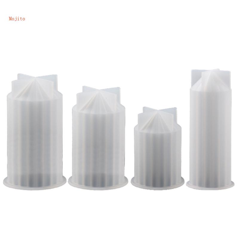 Khuôn Silicone Làm Nến / Xà Phòng Hình Trụ 3D DIY