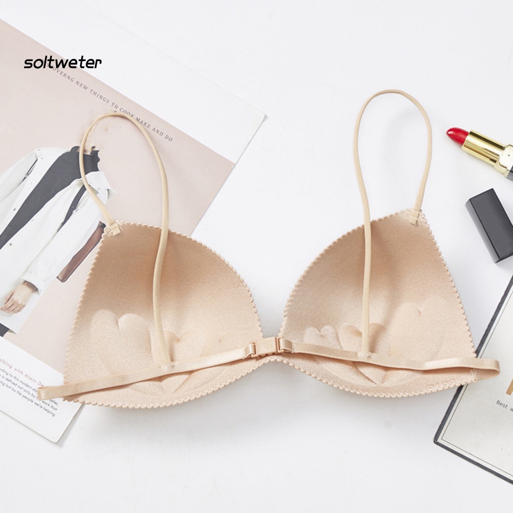 St Áo Ngực Hai Dây Mỏng Liền Mạch Màu Trơn Không Đường May Thoáng Khí Có Dây Đeo Vai Trong Dành Cho Nữ