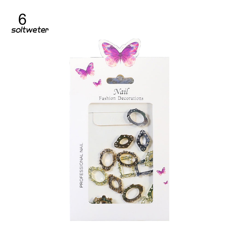 Set 8 / 10 / 20 Phụ Kiện Trang Trí Móng Tay Nghệ Thuật Nhiều Hình Dạng Không Phai Màu Phong Cách Vintage Charms Bằng Kim Loại Dành Cho Nữ