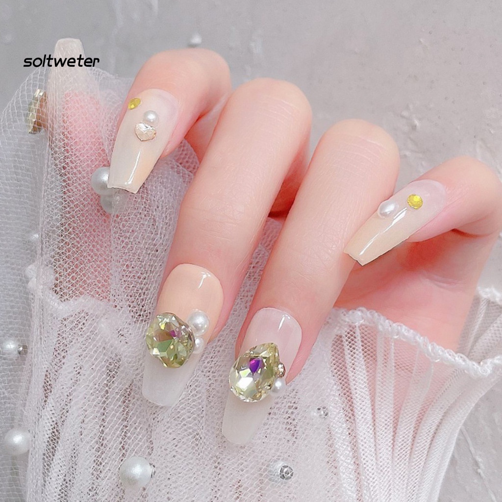 Bộ 10 Phụ Kiện Đá 3D Nhiều Hình Dạng Đính Trang Trí Móng Tay Sang Trọng DIY