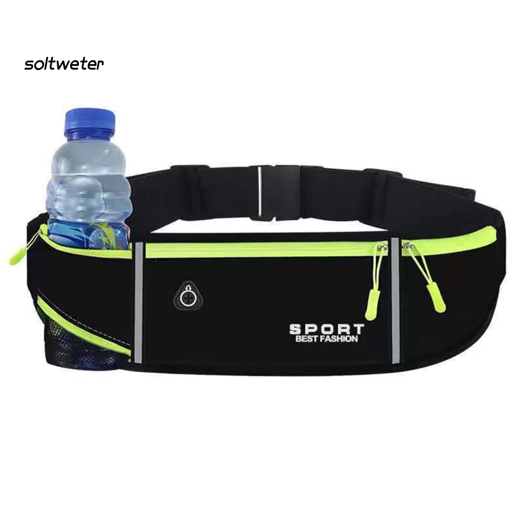 St Túi Đựng Điện Thoại Đeo Hông Chống Trượt Có Dây Kéo Sức Chứa Lớn Thiết Kế Lỗ Tai Nghe Đêm Màu Phản Quang Chống Thấm Nước Nhỏ Gọn Cho