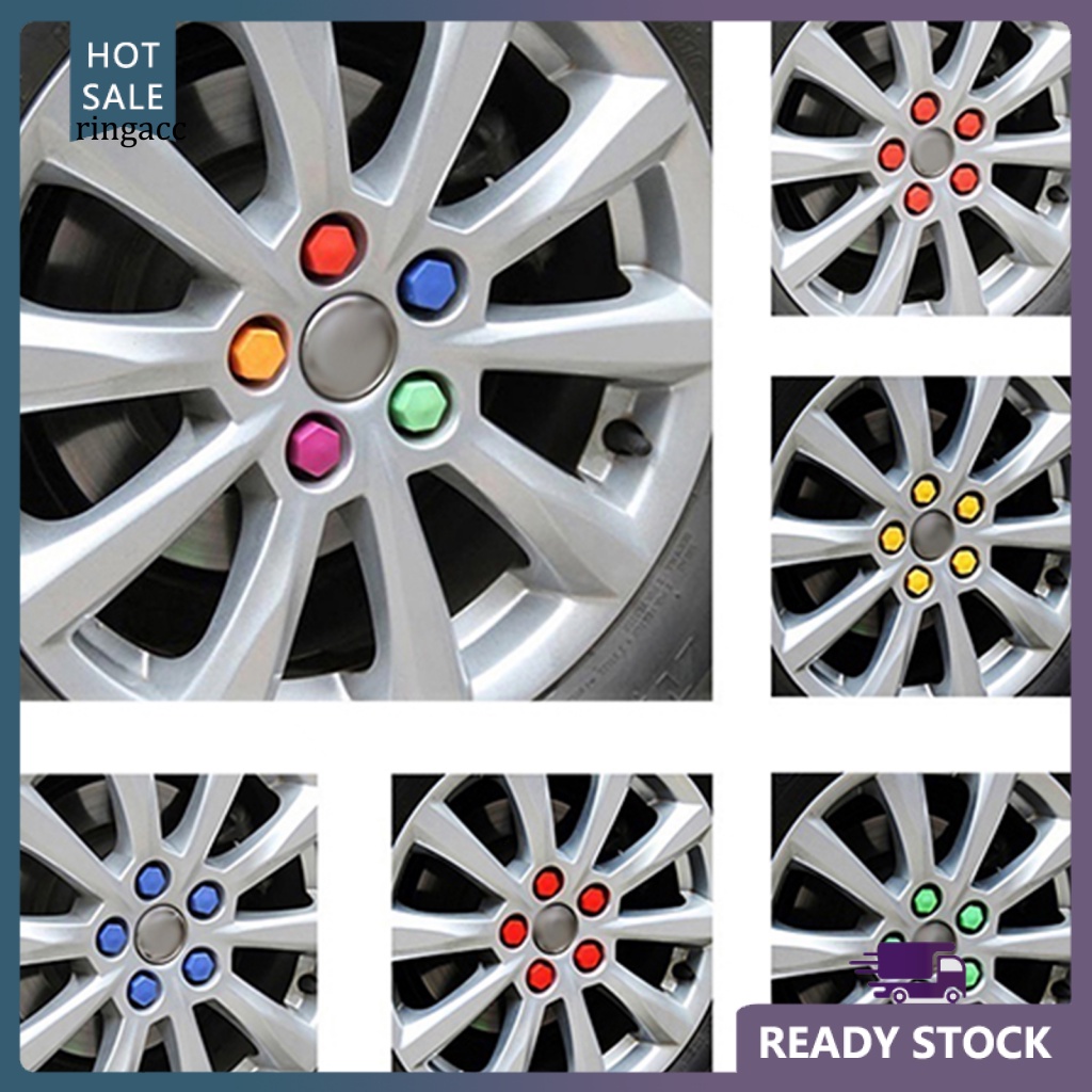 Bộ 20 Nắp Silicone Bảo Vệ Vành Bánh Xe Hơi Chịu Nhiệt Độ Cao 19mm