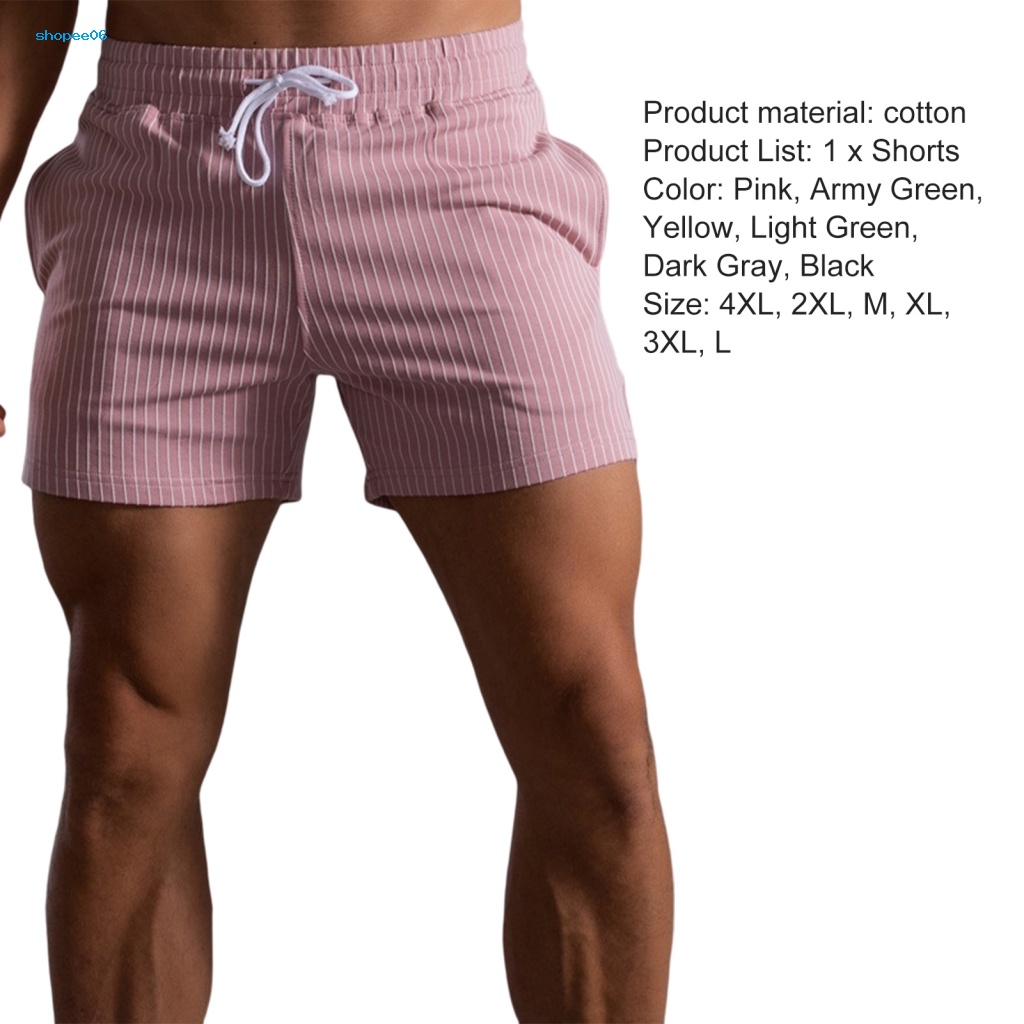 Quần Short Thể Thao Lưng Thun Dây Rút Phối Túi Co Giãn Tốt Thời Trang Mùa Hè Cho Nam