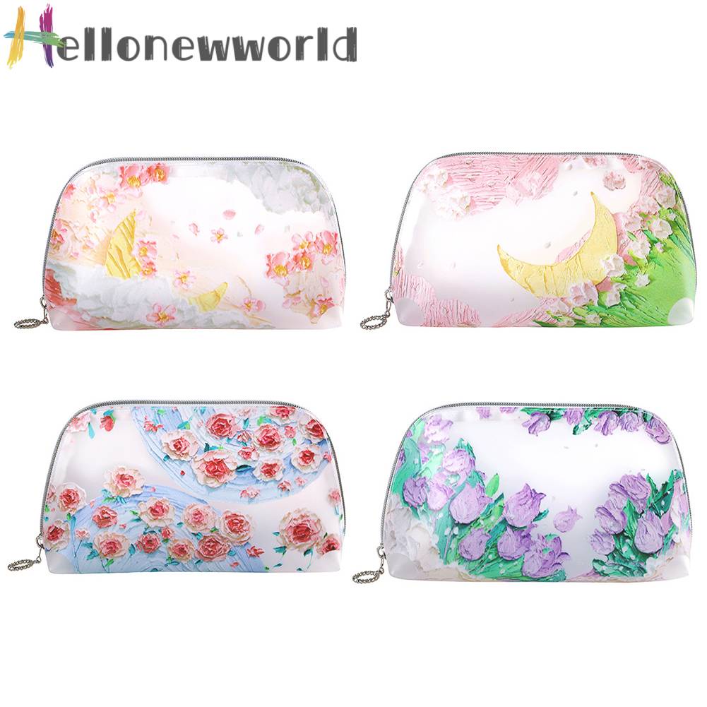 Túi Đựng Mỹ Phẩm Bằng TPU Họa Tiết Hoa Đa Năng Tiện Dụng Mang Theo Du Lịch Cho Nữ