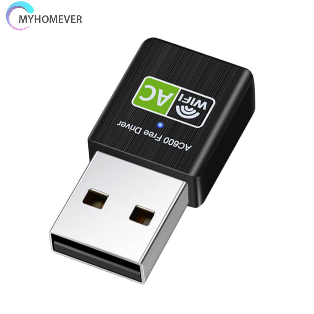 Thiết Bị Nhận Tín Hiệu WiFi 600Mbps USB Hai Băng Tần Kép Cho Máy Tính Để Bàn / Laptop