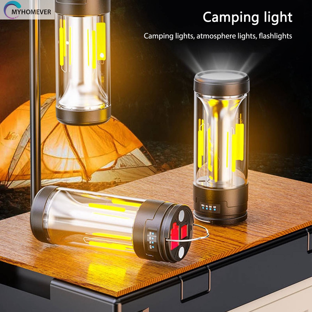 Đèn Pin Cắm Trại Nam Châm 4 Chế Độ 2000mAh