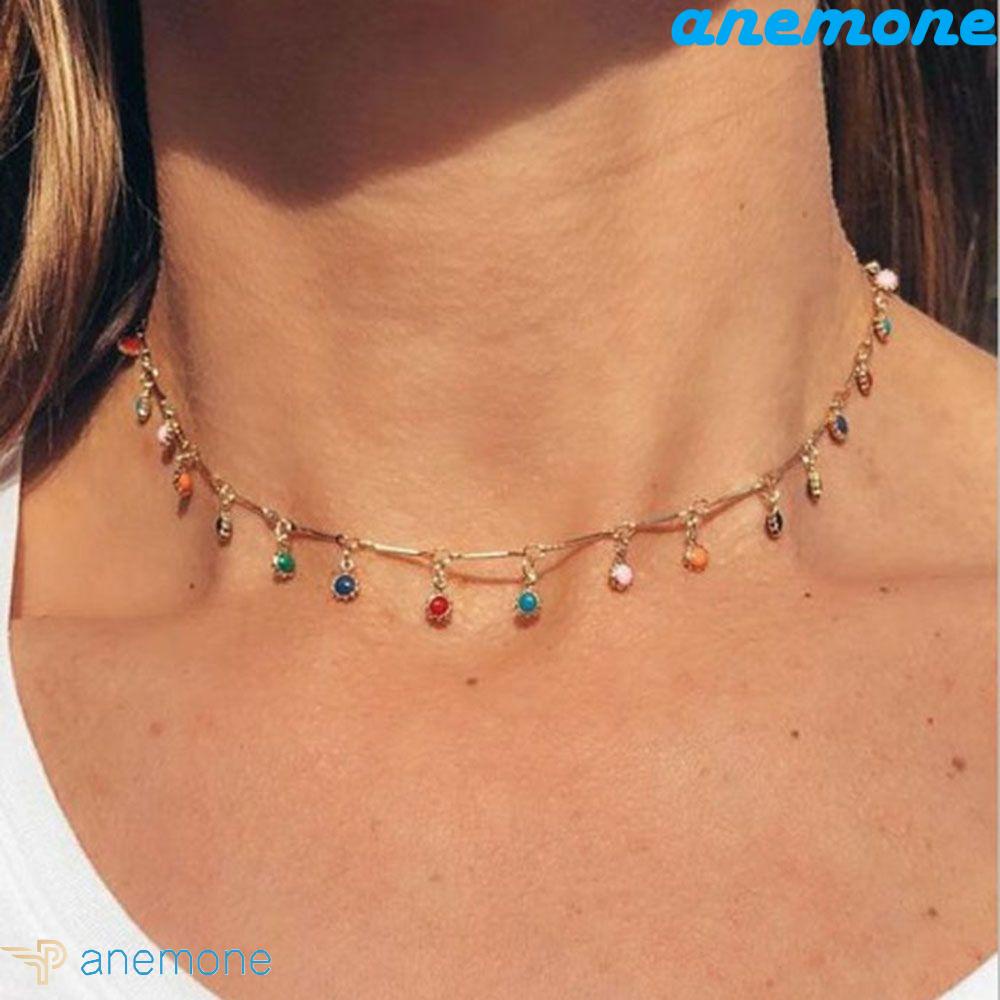 Vòng Cổ Tua Rua Hạt Phong Cách Boho Thời Trang Cho Nữ