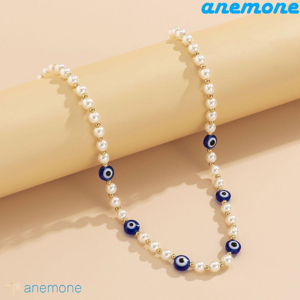 ANEMONE Vòng Cổ Choker Acrylic Đính Hạt Phong Cách Bohemian Cổ Điển Dành Cho Nữ