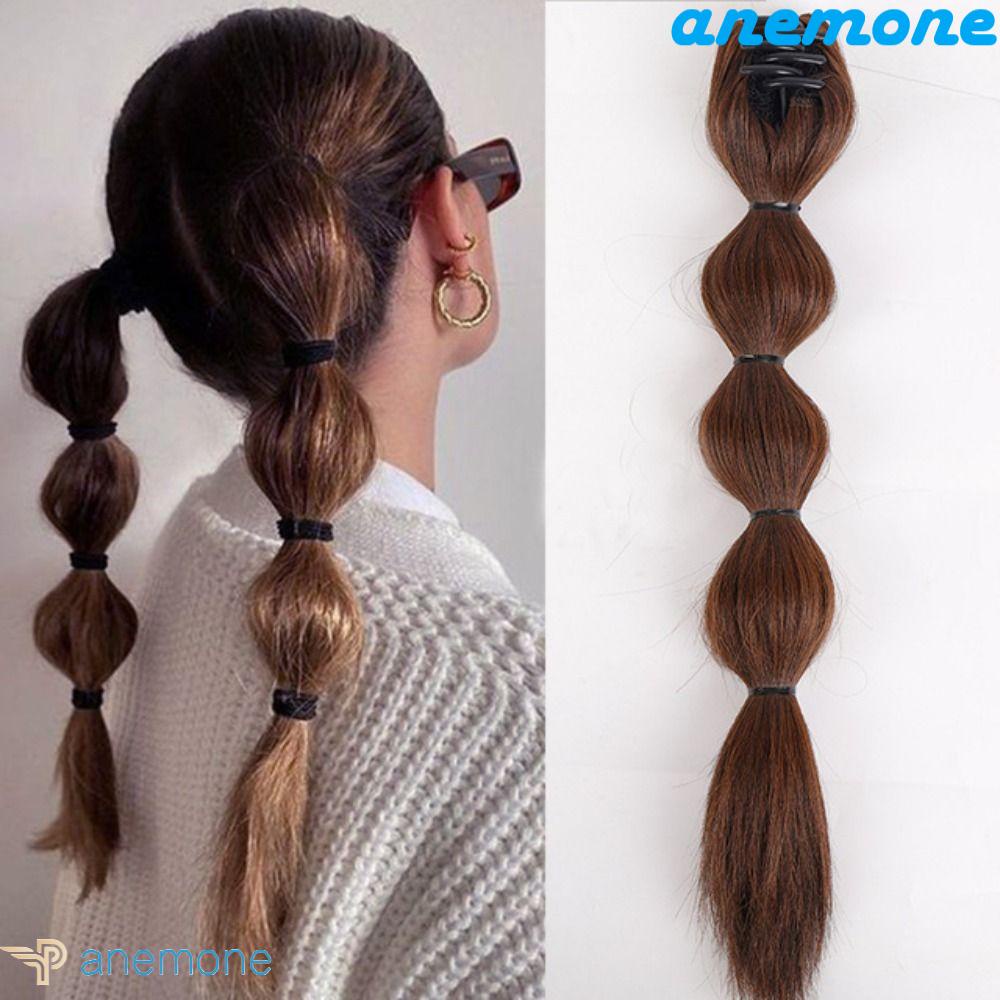 ANEMONE Phần Tóc Giả Đuôi Ngựa Dài Vô Hình Tự Nhiên Dễ Thương Phong Cách Punk Thời Trang Cho Nữ