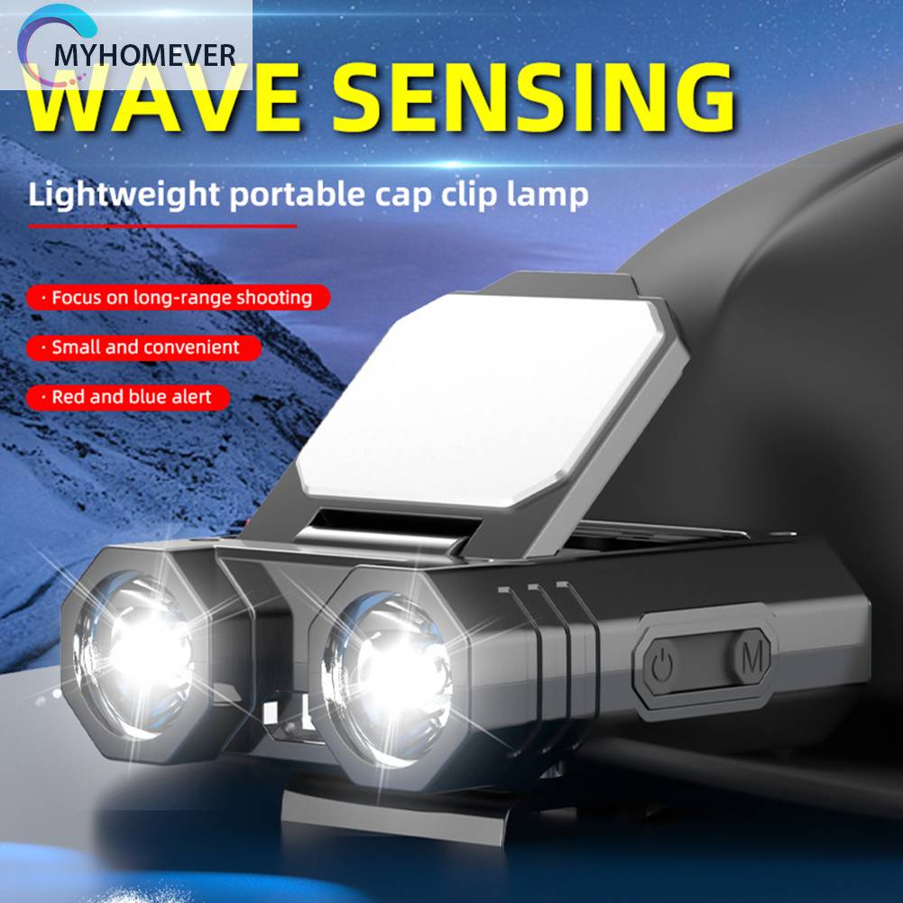 Đèn LED Đeo Đầu Cảm Biến Sóng XPE 400LM 1400mAh IPX4 Chống Thấm Nước Sạc USB Loại C