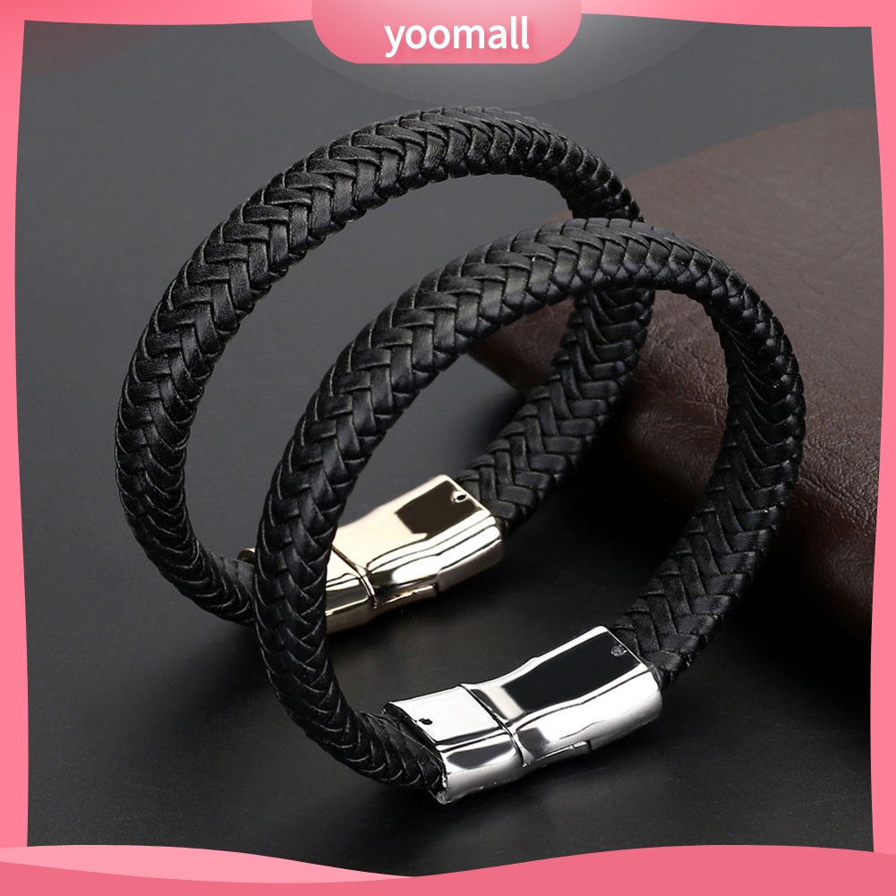 Vòng Đeo Tay Giả Da Kiểu Dáng Vintage Thời Trang Cho Nam