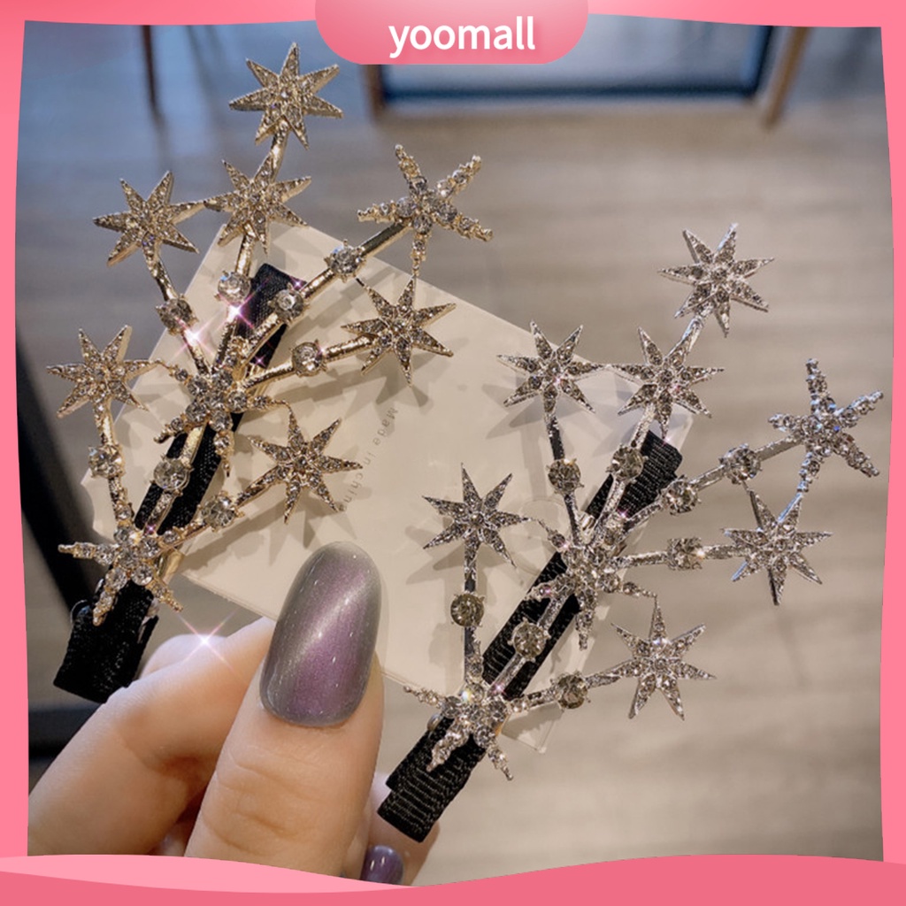 Kẹp Tóc Hình Ngôi Sao Đính Đá Lấp Lánh Thời Trang Cho Nữ