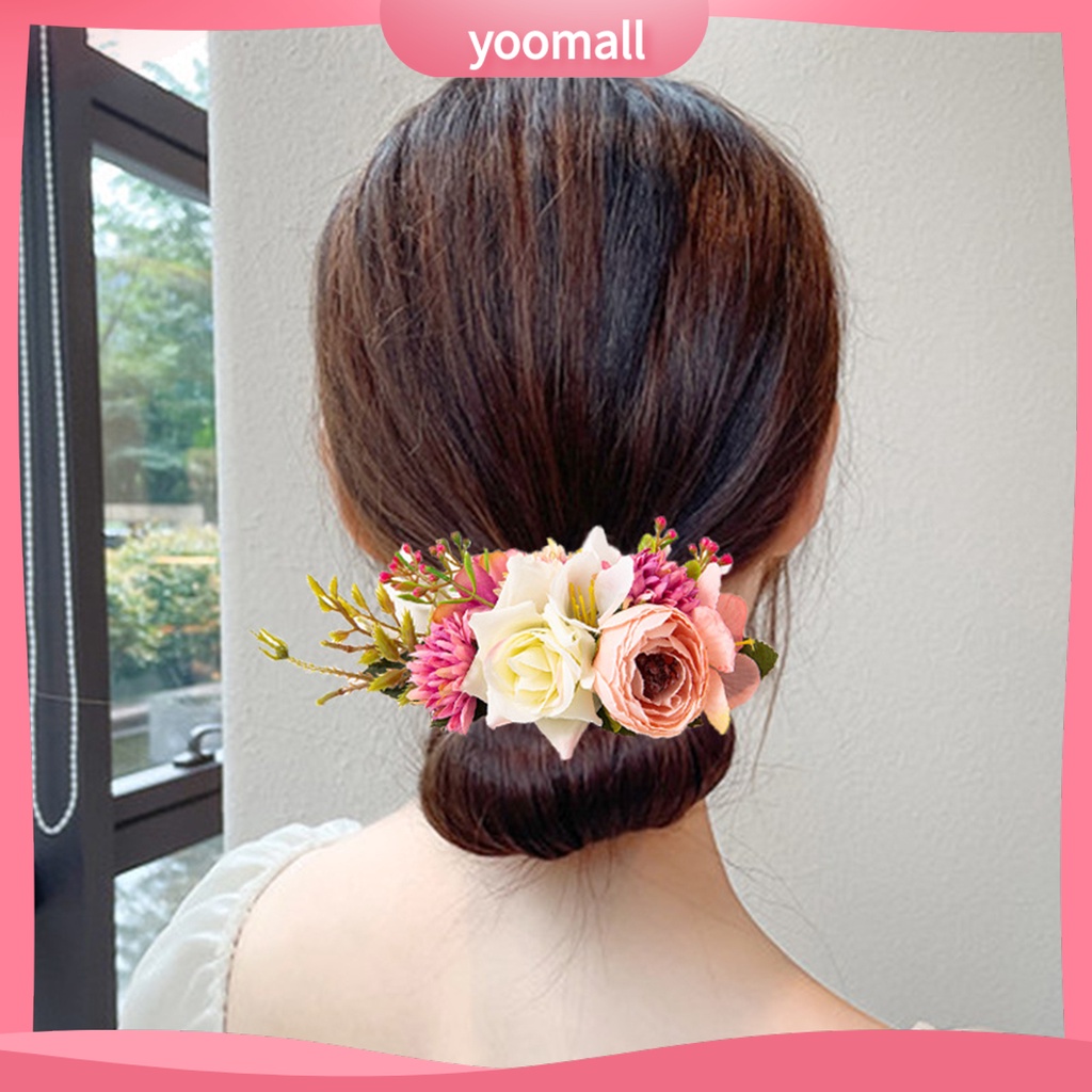 Lược Cài Tóc Mật Độ Chống Trượt Hình Hoa Lá