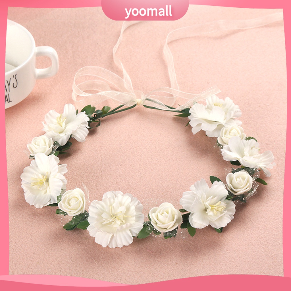 Vòng Hoa Đội Đầu Có Thể Điều Chỉnh Kích Cỡ Dành Cho Cô Dâu