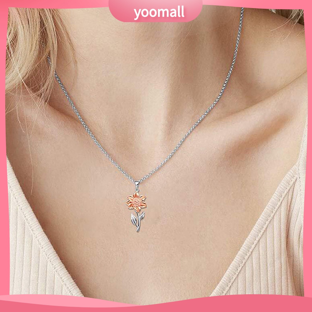 1 Vòng Cổ Choker Mặt Hoa Hướng Dương Thời Trang Cho Nữ