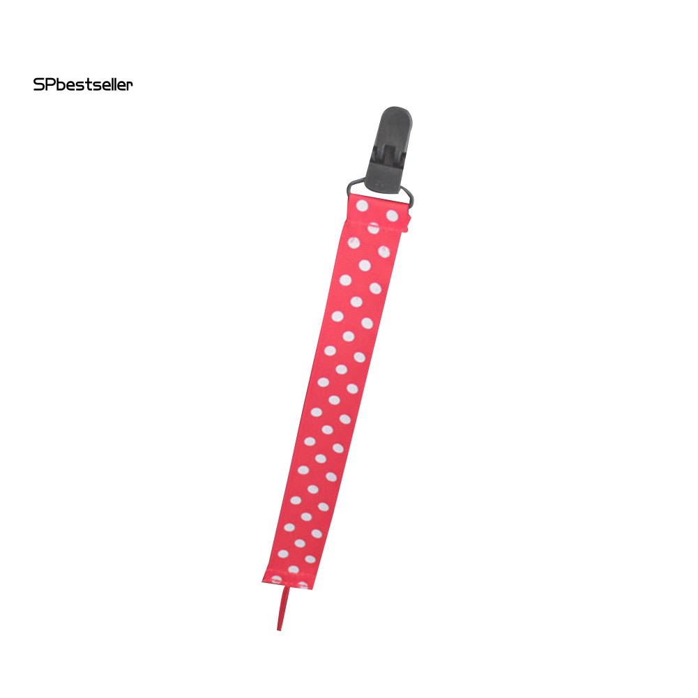 Dây Đeo Núm Vú Giả Có Kẹp Họa Tiết Kẻ Sọc Cho Bé Sơ Sinh