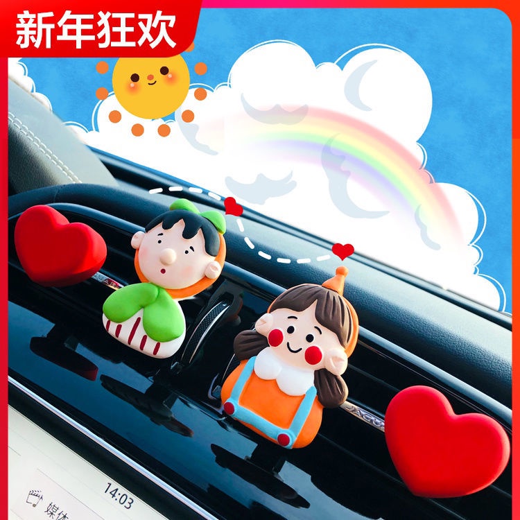 Kẹp Khuếch Tán Nước Hoa Gắn Điều Hòa Xe Hơi Thiết Kế Dễ Thương