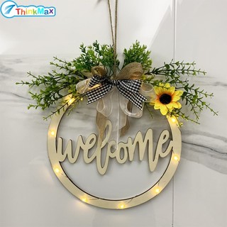 Bảng Gỗ Khắc Chữ Welcome Treo Cửa Trang Trí Phục Sinh