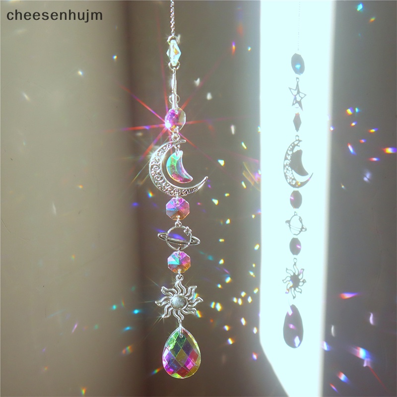 Chuông Gió Hình Ngôi Sao / Mặt Trời Đính Đá Pha Lê Xinh Xắn Treo Trang Trí