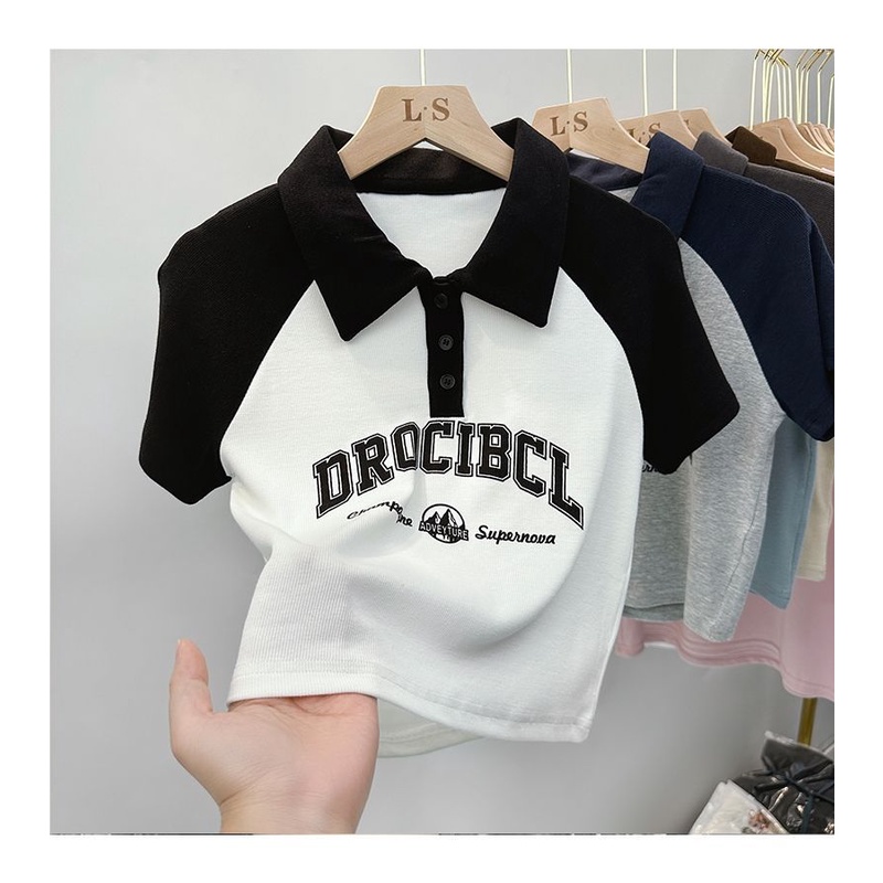 Áo Thun Polo Tay Ngắn Cho Bé Gái