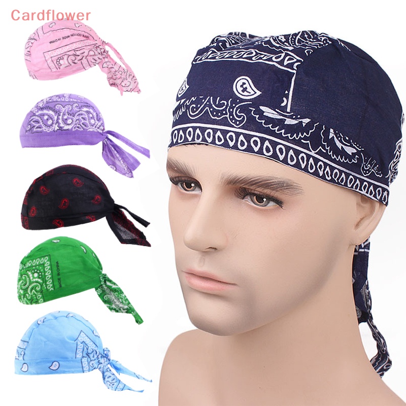 < Cardflower > Khăn Trùm Đầu Bandana Bằng Cotton Phong Cách Cướp Biển Hip hop Mới Dành Cho Nam Và Nữ