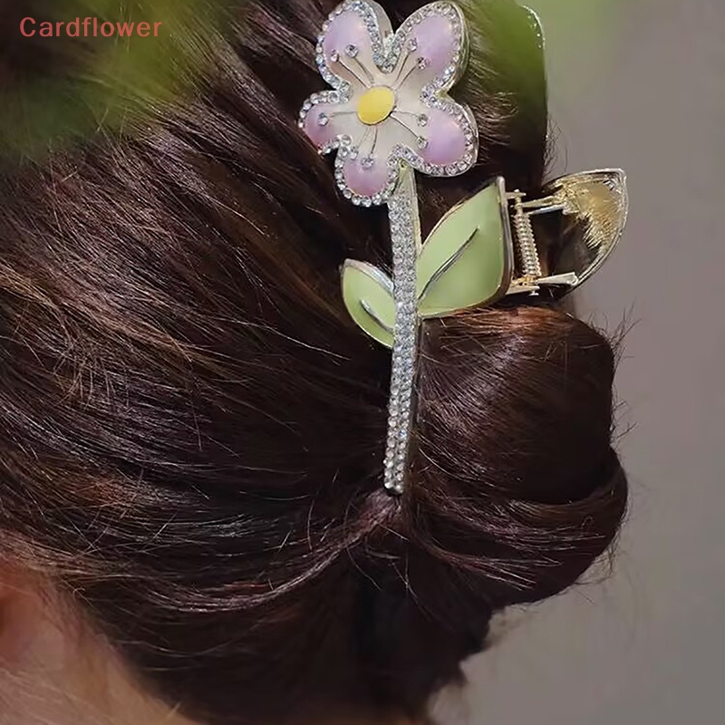 Kẹp Tóc Kim Loại Hình Hoa Màu Vàng Mới Thanh Lịch Cho Nữ